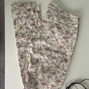 Floral jeans